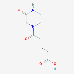 5-Oxo-5-(3-oxopiperazin-1-yl)pentanoic acid chemical structure (CAS 926237-98-1)