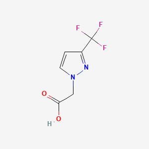 2-(3-(Trifluoromethyl)-1H-pyrazol-1-yl)acetic acid chemical structure (CAS 926241-24-9)