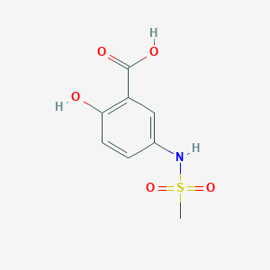 2-Hydroxy-5-methanesulfonamidobenzoic acid chemical structure (CAS 926243-08-5)