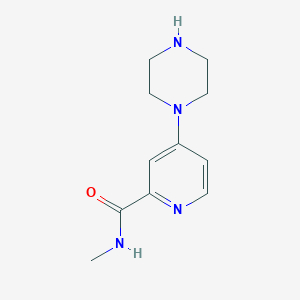 N-Methyl-4-(piperazin-1-yl)picolinamide chemical structure (CAS 926244-85-1)