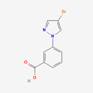 3-(4-Bromo-1H-pyrazol-1-yl)benzoic acid chemical structure (CAS 926248-67-1)