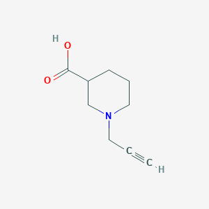 1-(Prop-2-yn-1-yl)piperidine-3-carboxylic acid chemical structure (CAS 926254-90-2)