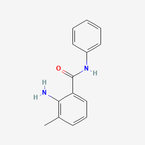 2-Amino-3-methyl-N-phenylbenzamide chemical structure (CAS 926260-18-6)
