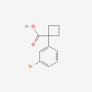 1-(3-Bromophenyl)cyclobutanecarboxylic acid chemical structure (CAS 926261-31-6)