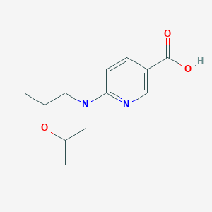 6-(2,6-Dimethylmorpholin-4-yl)pyridine-3-carboxylic acid chemical structure (CAS 926271-03-6)