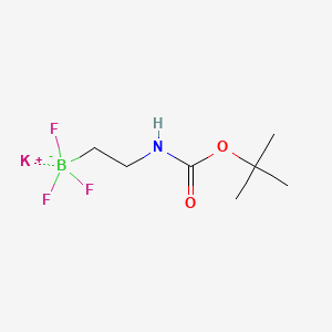 Potassium (2-((tert-butoxycarbonyl)amino)ethyl)trifluoroborate chemical structure (CAS 926280-83-3)