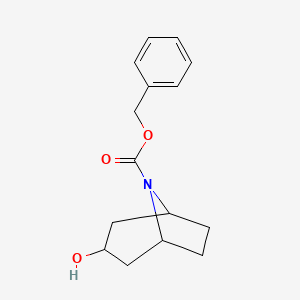 Benzyl 3-hydroxy-8-azabicyclo[3.2.1]octane-8-carboxylate chemical structure (CAS 92652-76-1)