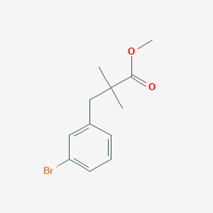 Methyl 3-(3-bromophenyl)-2,2-dimethylpropanoate chemical structure (CAS 926625-05-0)