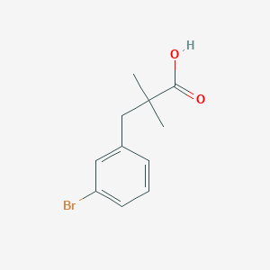 3-(3-Bromophenyl)-2,2-dimethylpropanoic acid chemical structure (CAS 926625-06-1)