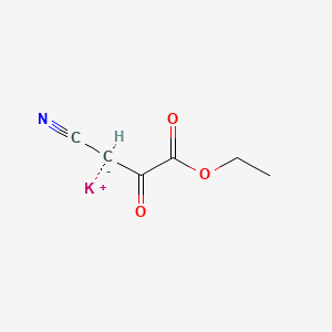Potassium 1-cyano-3-ethoxy-2,3-dioxopropan-1-ide chemical structure (CAS 92664-05-6)