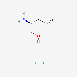 (S)-2-Aminopent-4-en-1-ol hydrochloride chemical structure (CAS 926660-03-9)