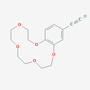 15-Ethynyl-2,3,5,6,8,9,11,12-octahydrobenzo[b][1,4,7,10,13]pentaoxacyclopentadecine chemical structure (CAS 92710-94-6)