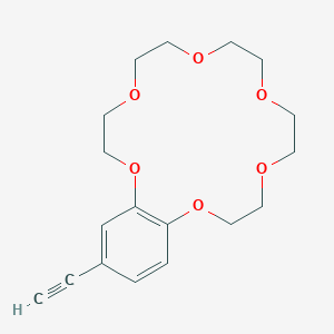 18-Ethynyl-2,3,5,6,8,9,11,12,14,15-decahydrobenzo[b][1,4,7,10,13,16]hexaoxacyclooctadecine chemical structure (CAS 92710-95-7)