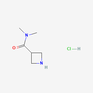 N,N-Dimethylazetidine-3-carboxamide hydrochloride chemical structure (CAS 927390-60-1)