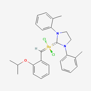 Dichloro[1,3-bis(2-methylphenyl)-2-imidazolidinylidene](2-isopropoxyphenylmethylene)ruthenium(II) chemical structure (CAS 927429-61-6)