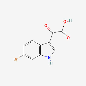 1H-Indole-3-acetic acid, 6-bromo-alpha-oxo- chemical structure (CAS 927676-51-5)