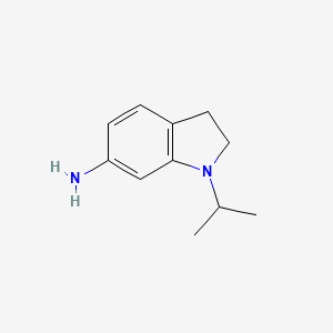 1-Isopropylindolin-6-amine chemical structure (CAS 927684-86-4)