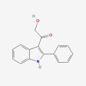 2-Hydroxy-1-(2-phenyl-1H-indol-3-yl)ethan-1-one chemical structure (CAS 927802-01-5)