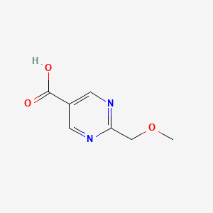 2-(Methoxymethyl)pyrimidine-5-carboxylic acid chemical structure (CAS 927803-37-0)