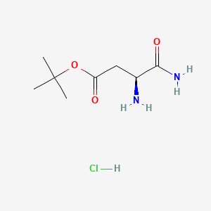 (S)-tert-Butyl 3,4-diamino-4-oxobutanoate hydrochloride chemical structure (CAS 92786-68-0)