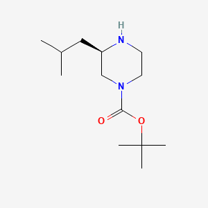 (R)-tert-Butyl 3-isobutylpiperazine-1-carboxylate chemical structure (CAS 928025-61-0)