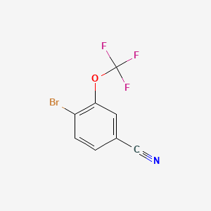 4-Bromo-3-(trifluoromethoxy)benzonitrile chemical structure (CAS 928136-78-1)