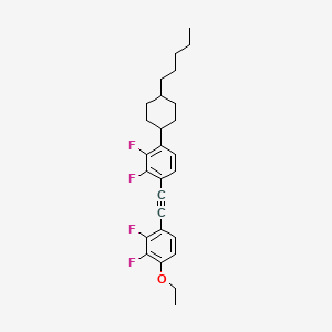 1-((2,3-Difluoro-4-(trans-4-pentylcyclohexyl)phenyl)ethynyl)-4-ethoxy-2,3-difluorobenzene chemical structure (CAS 928208-51-9)