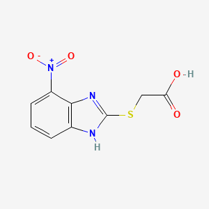2-((7-Nitro-1H-benzo[d]imidazol-2-yl)thio)acetic acid chemical structure (CAS 92824-09-4)