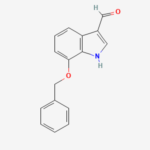 7-Benzyloxyindole-3-carbaldehyde chemical structure (CAS 92855-65-7)