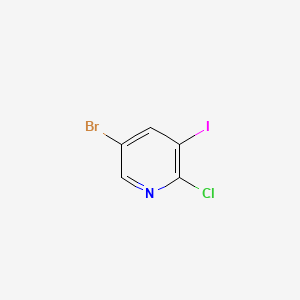 5-Bromo-2-chloro-3-iodopyridine chemical structure (CAS 928653-73-0)