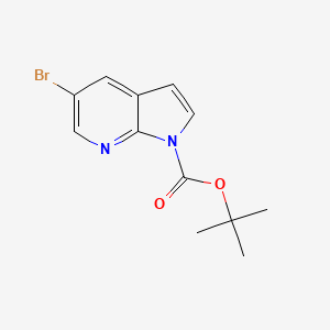 tert-Butyl 5-bromo-1H-pyrrolo[2,3-b]pyridine-1-carboxylate chemical structure (CAS 928653-80-9)