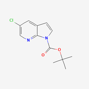 tert-Butyl 5-chloro-1H-pyrrolo[2,3-b]pyridine-1-carboxylate chemical structure (CAS 928653-82-1)