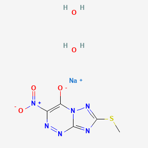 Sodium 7-(methylthio)-3-nitro-4-oxo-4H-[1,2,4]triazolo[5,1-c][1,2,4]triazin-6-ide dihydrate chemical structure (CAS 928659-17-0)