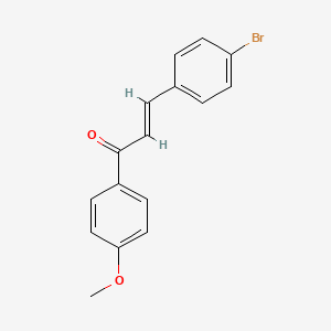 3-(4-Bromophenyl)-1-(4-methoxyphenyl)prop-2-en-1-one chemical structure (CAS 92873-00-2)