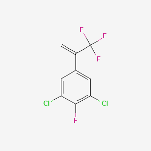 1,3-Dichloro-2-fluoro-5-(3,3,3-trifluoroprop-1-en-2-yl)benzene chemical structure (CAS 928783-84-0)