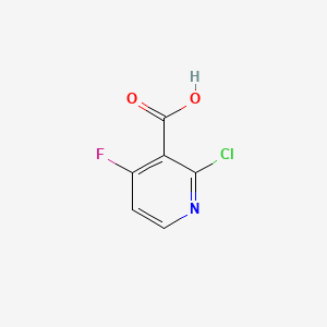 2-Chloro-4-fluoronicotinic acid chemical structure (CAS 929022-76-4)