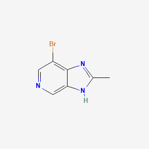 7-Bromo-2-methyl-1H-imidazo[4,5-c]pyridine chemical structure (CAS 929074-39-5)