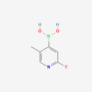 (2-Fluoro-5-methylpyridin-4-yl)boronic acid chemical structure (CAS 929194-41-2)
