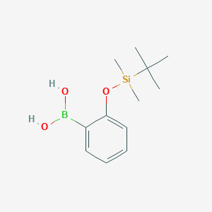 (2-((tert-Butyldimethylsilyl)oxy)phenyl)boronic acid chemical structure (CAS 929277-63-4)