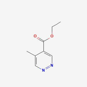 Ethyl 5-methylpyridazine-4-carboxylate chemical structure (CAS 92929-53-8)
