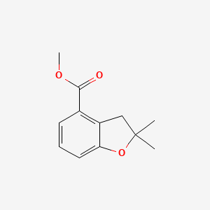 Methyl 2,2-dimethyl-2,3-dihydrobenzofuran-4-carboxylate chemical structure (CAS 929301-86-0)