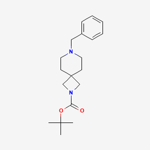 tert-Butyl 7-benzyl-2,7-diazaspiro[3.5]nonane-2-carboxylate chemical structure (CAS 929301-99-5)