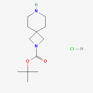 tert-Butyl 2,7-diazaspiro[3.5]nonane-2-carboxylate hydrochloride chemical structure (CAS 929302-18-1)