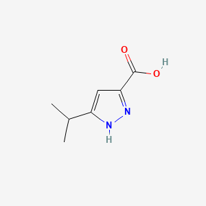 5-Isopropyl-1H-pyrazole-3-carboxylic acid chemical structure (CAS 92933-47-6)