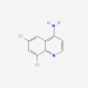 6,8-Dichloroquinolin-4-amine chemical structure (CAS 929339-40-2)
