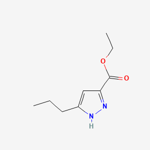 Ethyl 5-Propylpyrazole-3-carboxylate chemical structure (CAS 92945-27-2)