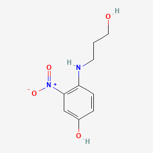 4-((3-Hydroxypropyl)amino)-3-nitrophenol chemical structure (CAS 92952-81-3)
