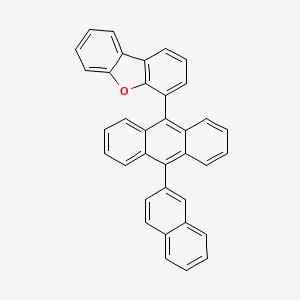 4-(10-(Naphthalen-2-yl)anthracen-9-yl)dibenzo[b,d]furan chemical structure (CAS 929539-41-3)