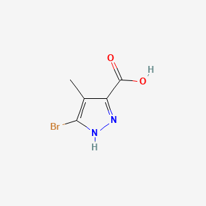 3-Bromo-4-methyl-1H-pyrazole-5-carboxylic acid chemical structure (CAS 929554-40-5)