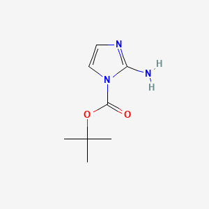tert-Butyl 2-amino-1H-imidazole-1-carboxylate chemical structure (CAS 929568-19-4)